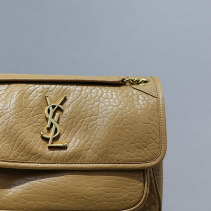 NIKI MEDIUM 28 IN DIJON YELLOW ELEPHANT PATTERN LAMBSKIN