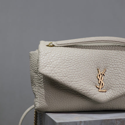 CALYPSO BAG 35 IN WHITE LAMBSKIN GOLD HARDWARE