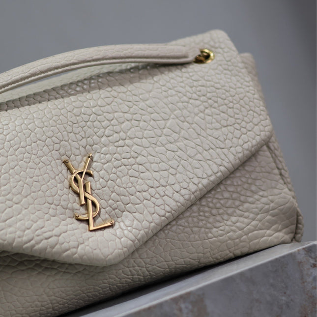 CALYPSO BAG 35 IN WHITE LAMBSKIN GOLD HARDWARE