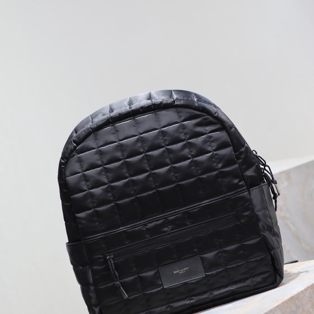 BACKPACK 37 IN BLACK PLAID NYLON