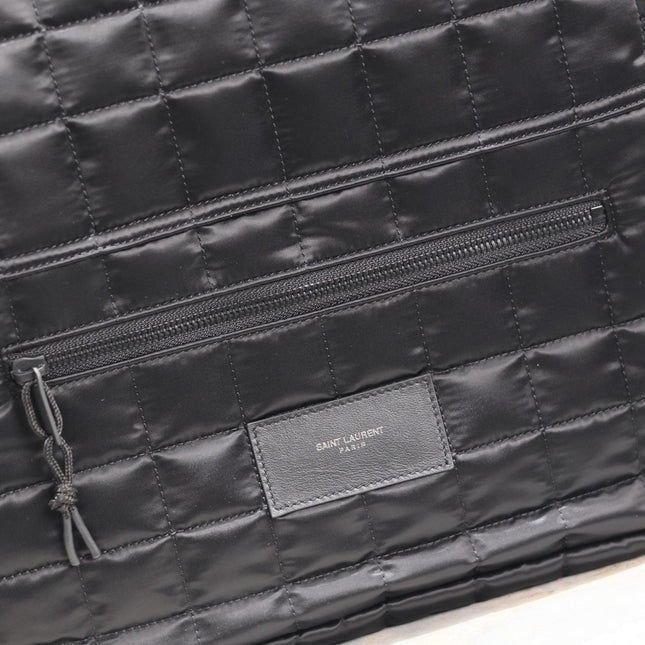 BACKPACK 37 IN BLACK PLAID NYLON