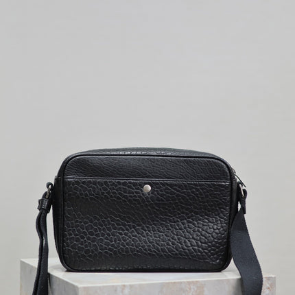 CITY CAMERA BAG 24 IN BLACK ELEPHANT PATTERN LAMBSKIN