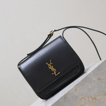 NIKI BABY 22 IN CHARCOAL GRAY CALFSKIN GOLD LOGO