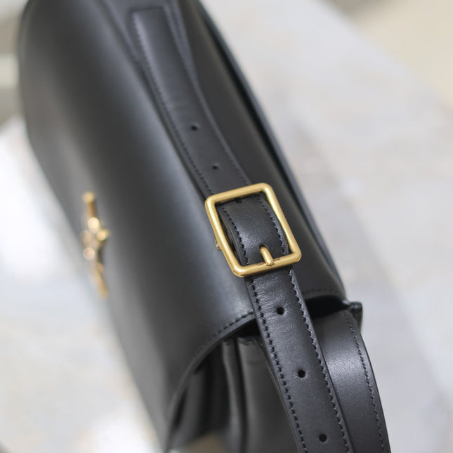 NIKI BABY 22 IN CHARCOAL GRAY CALFSKIN GOLD LOGO