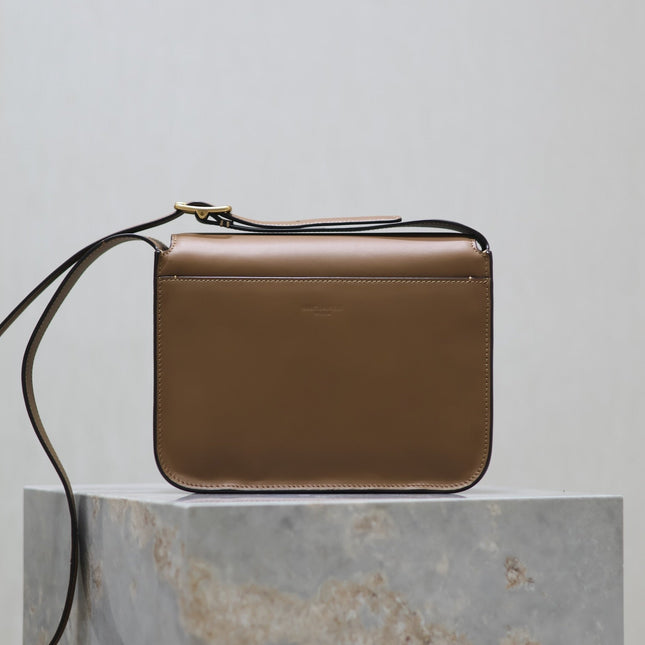 YSL 25S NIKI BABY 22 IN BROWN CALFSKIN GOLD HARDWRE