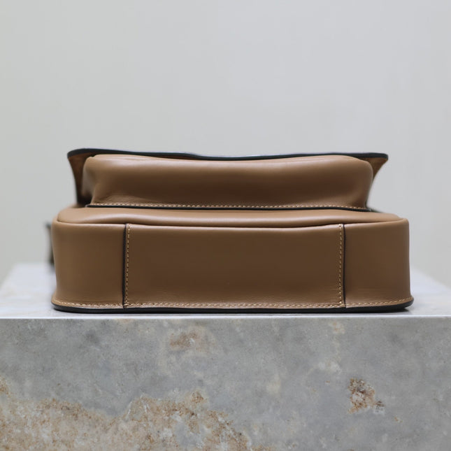 YSL 25S NIKI BABY 22 IN BROWN CALFSKIN GOLD HARDWRE
