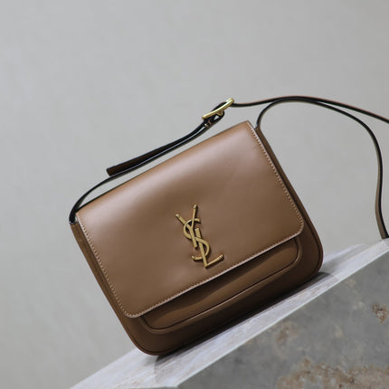 YSL 25S NIKI BABY 22 IN BROWN CALFSKIN GOLD HARDWRE