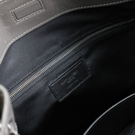 NIKI SHOPPING BAG 33 IN GRAY CRUMPLED CALFSKIN