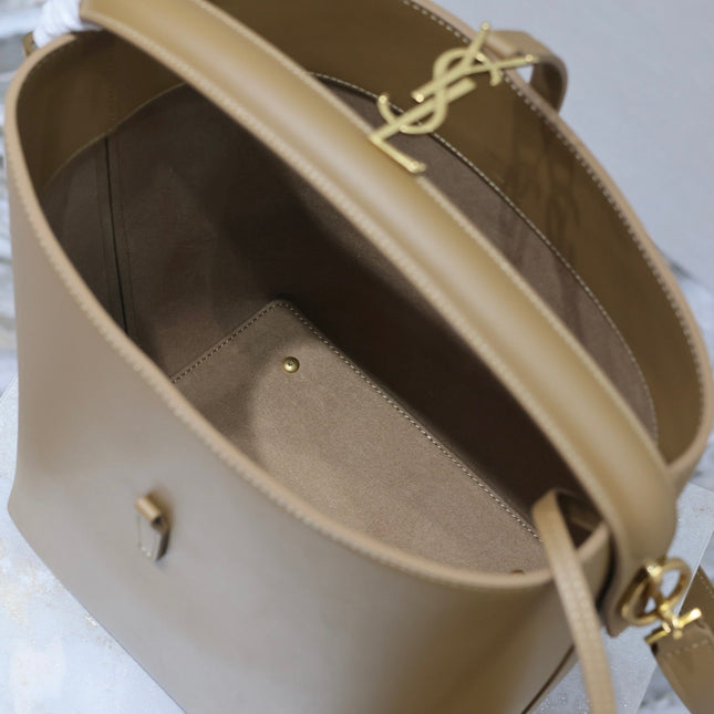 YSL 25S LE 5 À 7 BAG 26 IN BROWN CALFSKIN GOLD HARDWRE