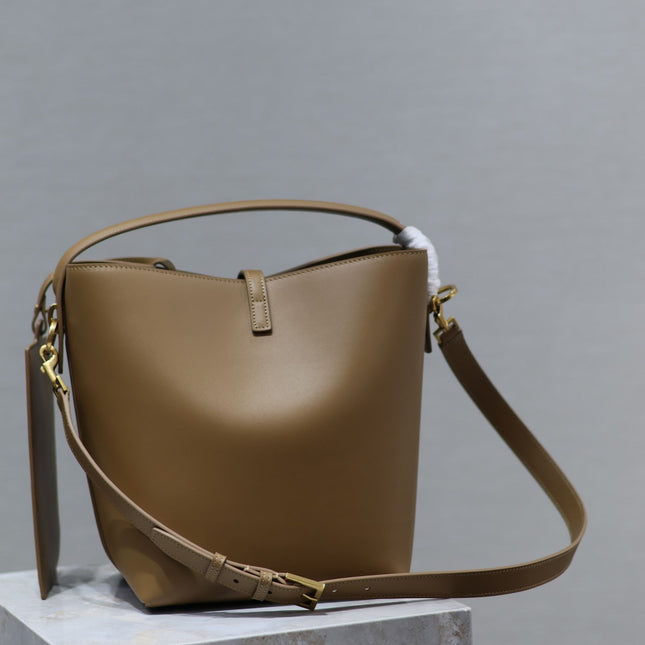YSL 25S LE 5 À 7 BAG 26 IN BROWN CALFSKIN GOLD HARDWRE