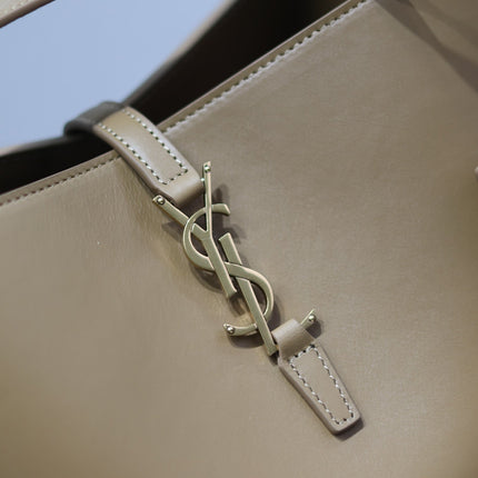 YSL 25S LE 5 À 7 BAG 26 IN BROWN CALFSKIN GOLD HARDWRE