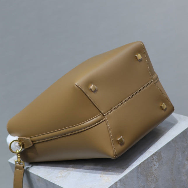 YSL 25S LE 5 À 7 BAG 26 IN BROWN CALFSKIN GOLD HARDWRE