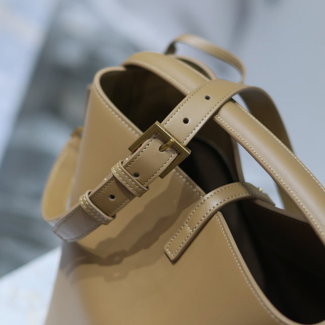 YSL 25S LE 5 À 7 BAG 26 IN BROWN CALFSKIN GOLD HARDWRE