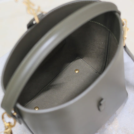 YSL 25S LE 37 MINI 20 IN DARK OLIVE CALFSKIN GOLD HARDWRE