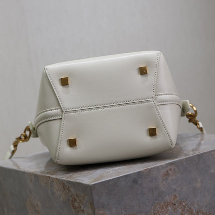 YSL 25S LE 37 BAG 20 IN DUSTY GRAY CALFSKIN GOLD HARDWRE