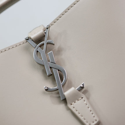 YSL 25S LE 37 BAG 20 IN DUSTY GRAY CALFSKIN SILVER HARDWRE