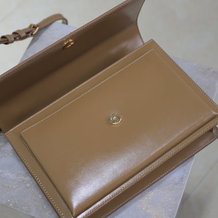 YSL 25S SUNSET MM 25 IN FOX CALFSKIN GOLD HARDWRE