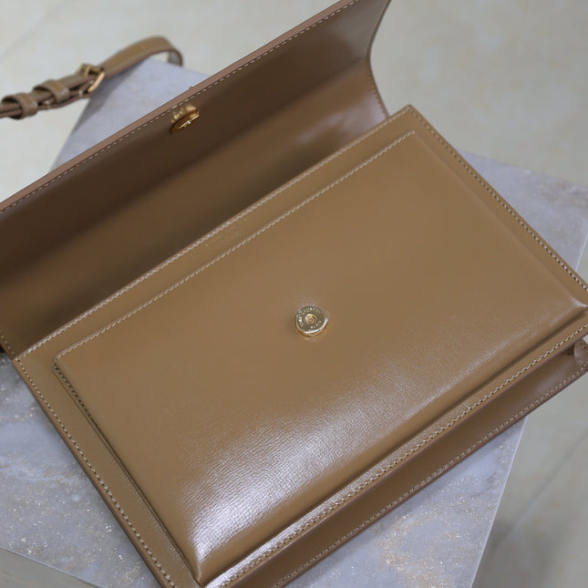 YSL 25S SUNSET MM 25 IN FOX CALFSKIN GOLD HARDWRE