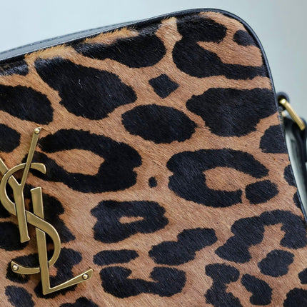 LOU CAMERA BAG 23 IN LEOPARD PRINT CALFSKIN