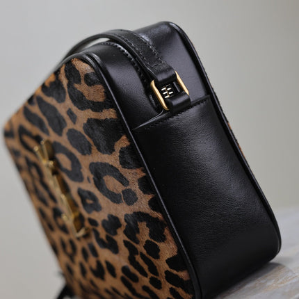 LOU CAMERA BAG 23 IN LEOPARD PRINT CALFSKIN
