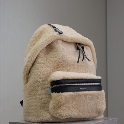 CITY BACKPACK 35 IN BEIGE SHEARLING