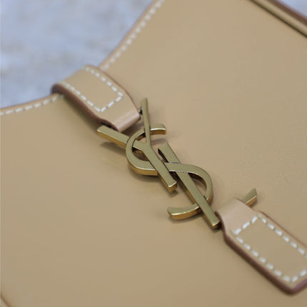 LE 5 À 7 PHONE BAG 18 IN CIDER BROWN CALFSKIN