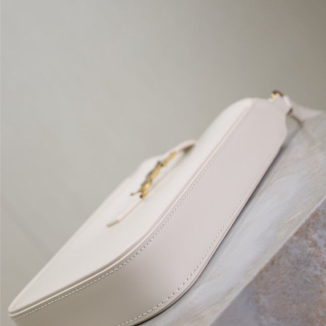 LE 5 À 7 PHONE BAG 18 IN WHITE CALFSKIN