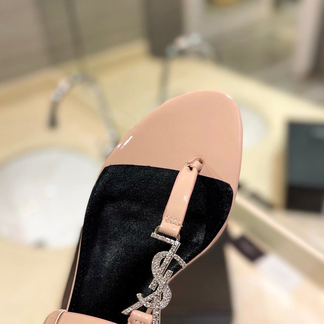 SL CASSANDRA SANDALS TAN POLISHED CALFSKIN
