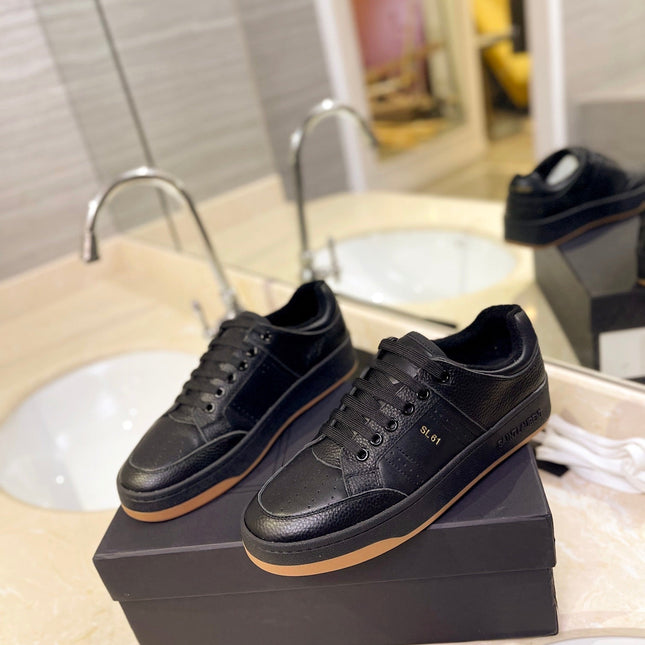 SL SL/61 SNEAKERS BLACK PERFORATED CALFSKIN
