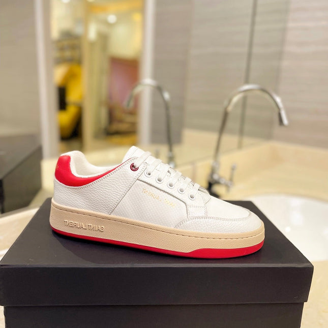 SL SL/61 SNEAKERS WHITE AND RED CALFSKIN
