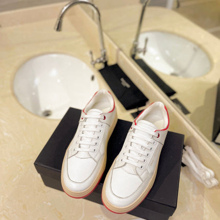 SL SL/61 SNEAKERS WHITE AND RED CALFSKIN
