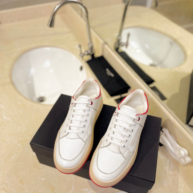 SL SL/61 SNEAKERS WHITE AND RED CALFSKIN
