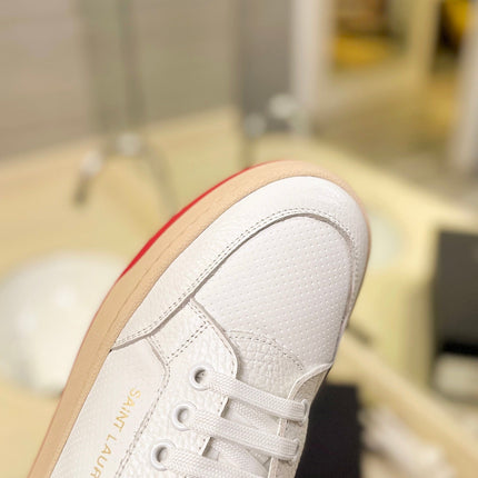 SL SL/61 SNEAKERS WHITE AND RED CALFSKIN