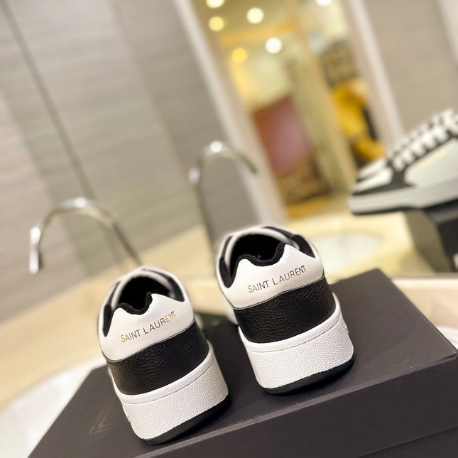 SL SL/61 SNEAKERS WHITE-BLACK CALFSKIN