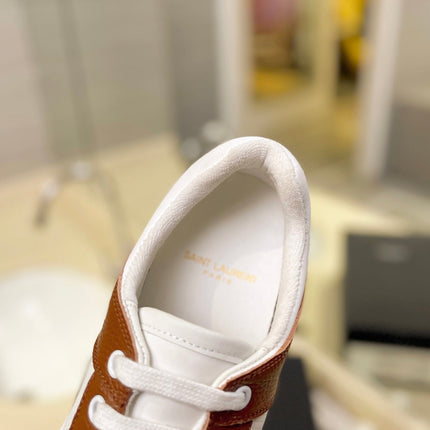 SL SL/61 SNEAKERS WHITE-BROWN CALFSKIN