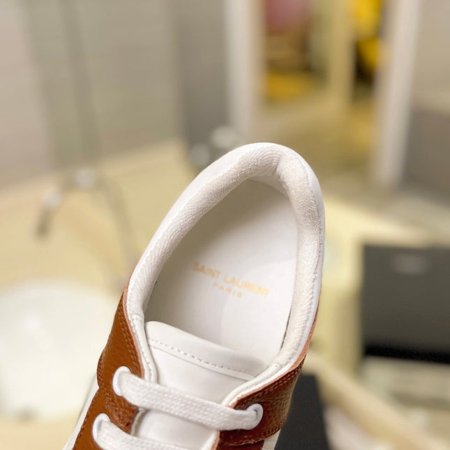 SL SL/61 SNEAKERS WHITE-BROWN CALFSKIN