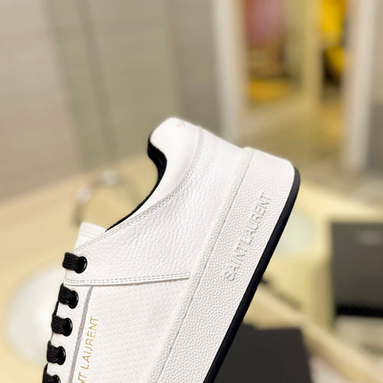 SL SL/61 SNEAKERS WHITE-BLACK LACES CALFSKIN