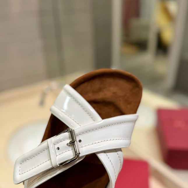 CROSSOVER - STRAP WHITE CALFSKIN SLIDE