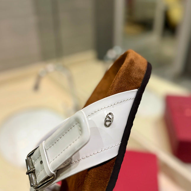 CROSSOVER - STRAP WHITE CALFSKIN SLIDE