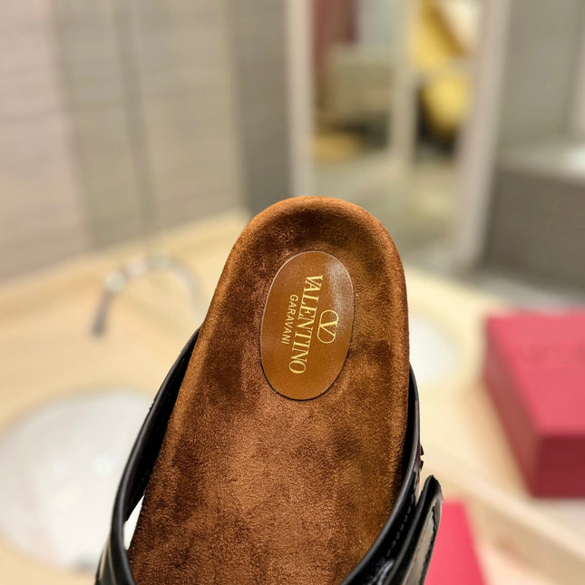 CROSSOVER - STRAP BLACK CALFSKIN SLIDE