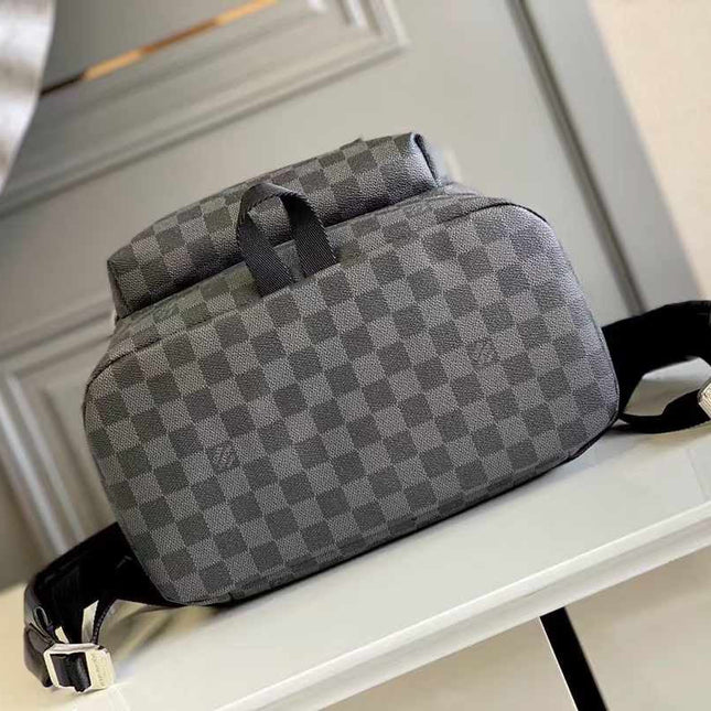 BACKPACK 44 IN GUN METAL DAMIER GRAPHITE CANVAS