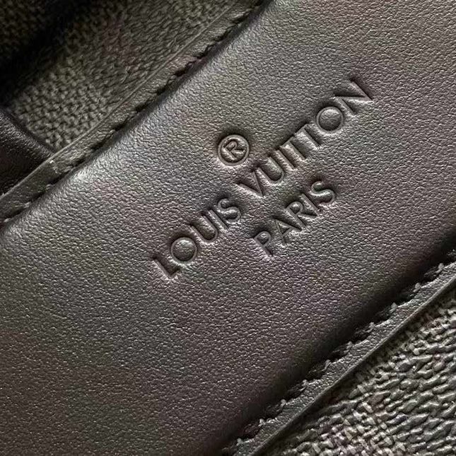 BACKPACK 44 IN GUN METAL DAMIER GRAPHITE CANVAS