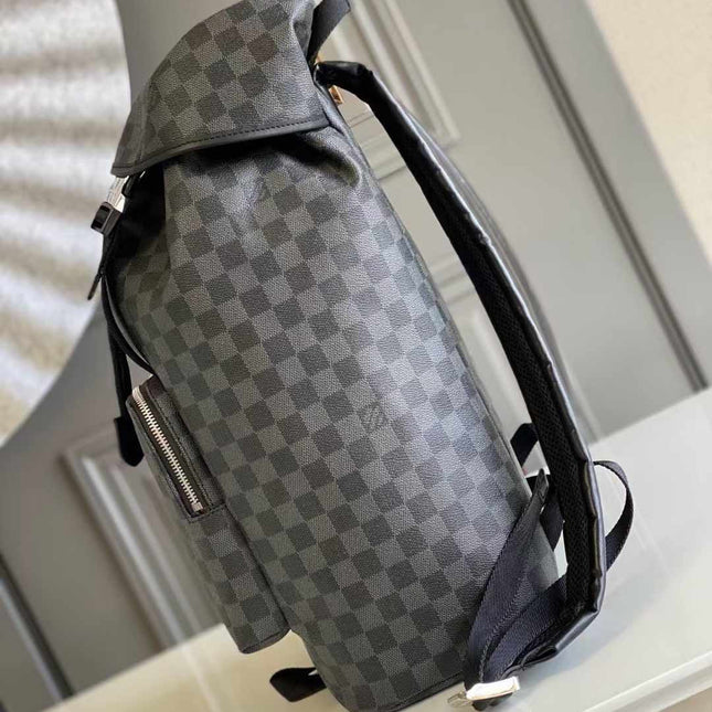 BACKPACK 44 IN GUN METAL DAMIER GRAPHITE CANVAS