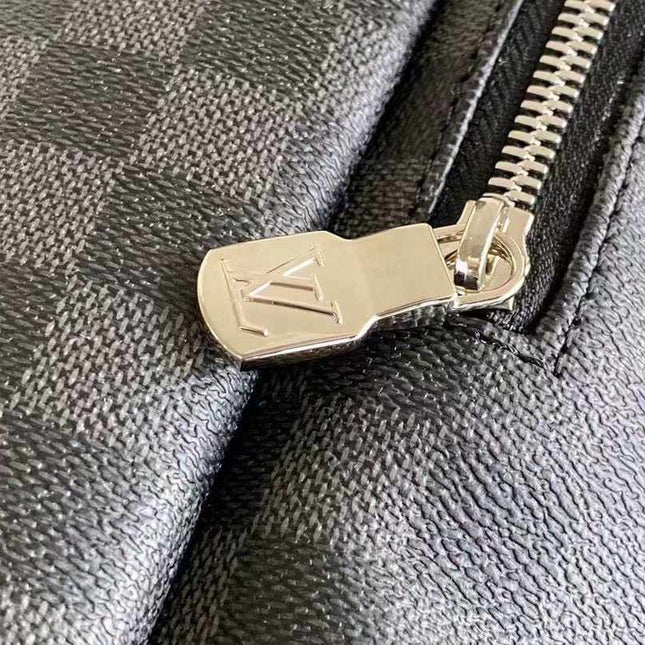 BACKPACK 44 IN GUN METAL DAMIER GRAPHITE CANVAS