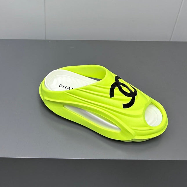 New Double C Foam Lightweight Slippers Boat Lemon Yelllow