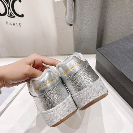SL SL/61 SNEAKERS SILVER PERFORATED CALFSKIN