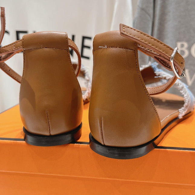 SANTORINI SANDAL BLEU CLAIR LAMBSKIN