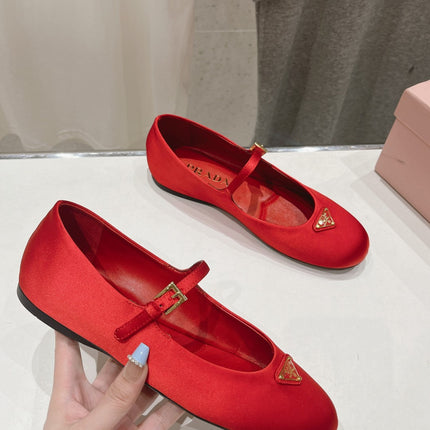 PRA SATIN BALLERINAS CRIMSON