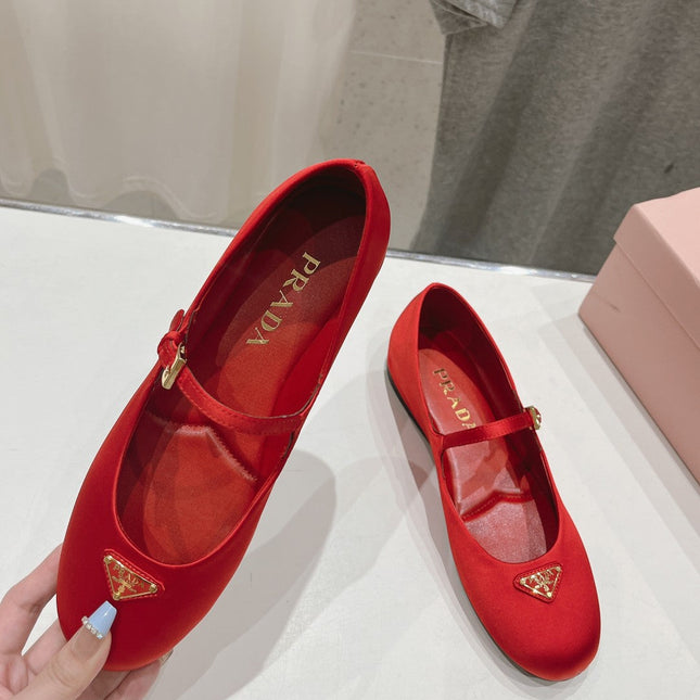 PRA SATIN BALLERINAS CRIMSON