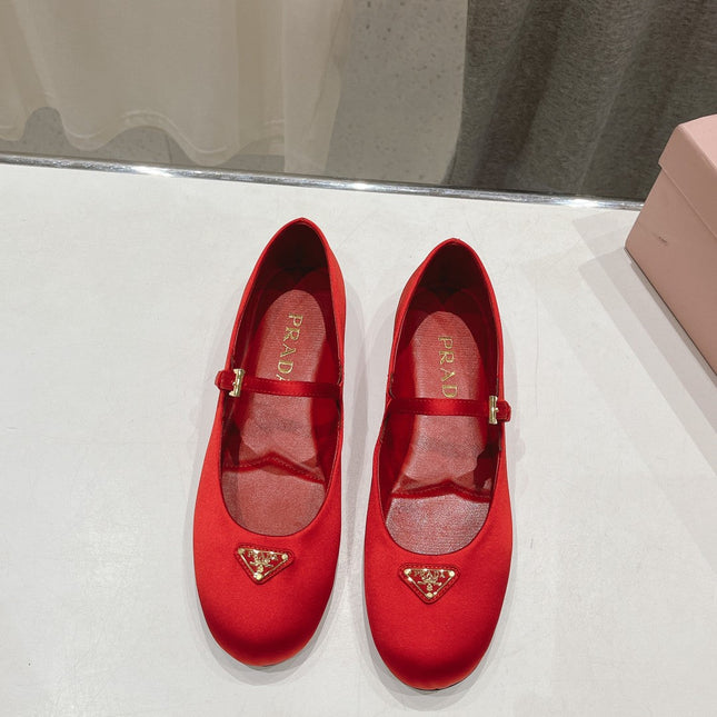 PRA SATIN BALLERINAS CRIMSON